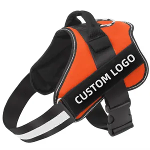 Custom Logo No Pull Reflective Dog Vest Outdoor Breathable Adjustable No Pull Dog Harness Manufacturers Custom Pet Dog Harness
