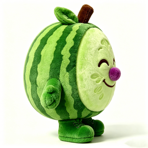 Peluche de sandía personalizable, adorable peluche de sandía, juguete de peluche con forma de fruta, peluche con forma de comida - Product Image 4