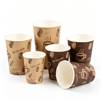 Gobelets à café en papier ondulé biodégradables de 8 oz, 12 oz, 16 oz avec couvercles, gobelets en papier kraft à emporter