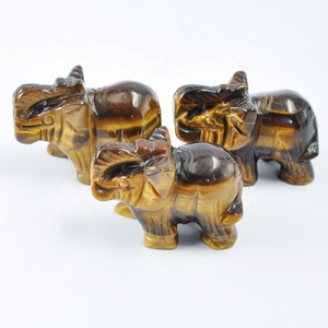 Hot Bán tay chạm khắc tinh thể khắc động vật đá tự nhiên pha lê khắc tượng nhỏ Agate voi - Product Image 4