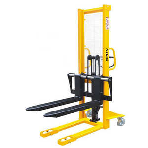 2トン1.6m油圧ハンドフォークリフト手動パレットスタッカーナイロンホイール付き中国サプライヤー - Product Image 1