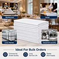 Serviettes de table classiques réutilisables en polyester filé MJS 240 GSM, 20x20 pouces, pour hôtels et restaurants, vente en gros, OEM, ODM, logo personnalisé
