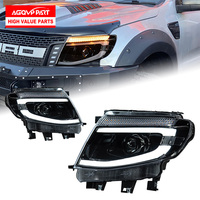 Accesorios para Vehículos, Conjunto de Faros Delanteros T6, Modificación de Faros con Lentes LED para Ford Ranger 2012-2015
