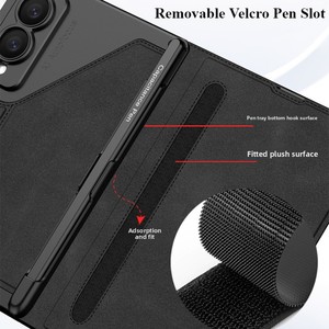 Étui de protection intégré avec fente pour stylo et porte-cartes, style business, compatible avec le téléphone Samsung Z Fold 8 - Product Image 4