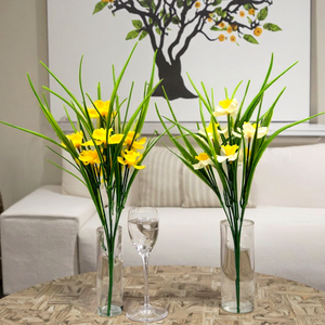 Foglie <span class=keywords><strong>di</strong></span> Riso e Grano Artificiali <span class=keywords><strong>di</strong></span> Alta Qualità, Fiori <span class=keywords><strong>di</strong></span> <span class=keywords><strong>Narciso</strong></span> Simulati, Vegetazione Artificiale Ecologica e Durevole per Laurea e Capodanno - Product Image 1