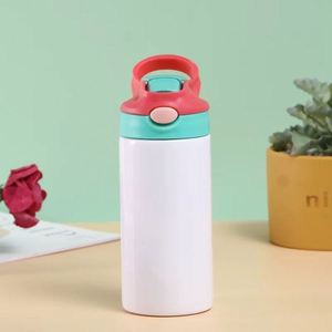 Bouteilles d'eau en acier inoxydable à double paroi avec gobelet isotherme personnalisé pour enfants avec <span class=keywords><strong>paille</strong></span> de sublimation - Product Image 2