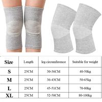 Genouillère de compression en bambou premium, élastique, chauffante, protectrice, unisexe, anti-fatigue, respirante