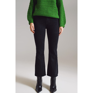 Jean évasé taille haute noir - Product Image 5