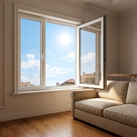 Ventanas Francesas Modernas de Aluminio con Doble Acristalamiento, Vidrio Templado Low-E, Aislamiento Térmico, Calificadas por Energy Star para Apartamentos