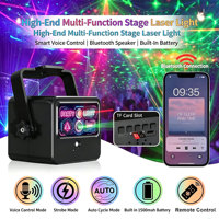 Wuzstar Mini RG Lumière de Scène Activée par le Son, Effet Multi-Mode Synchronisé à la Musique, pour DJ, Discothèque, Club, KTV, Fêtes et Événements en Intérieur