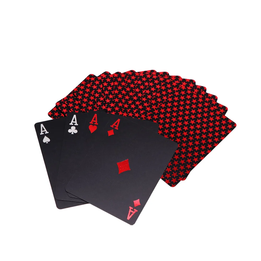 table playing cards black ghost dry erase rose pvc poker playing cards