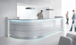 Factory Outlet Modern Design Curved Glass Top <strong>Reception</strong> <strong>Desk</strong> - Product Image 5