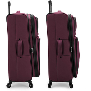 Valigie in poliestere durevoli personalizzate Trolley da viaggio grandi set di valigie morbide da 2 pezzi - Product Image 5