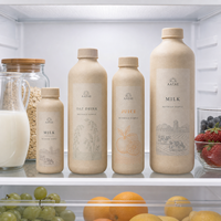 Botella de Papel Reciclable Ecológica Personalizada, Estética Wabi-Sabi, Recubrimiento a Base de Agua de Alta Barrera, Verificada