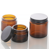 Versand bereit 1 Unze 2 Unze 4 Unze 8 Unzen 16 Unzen Braun glas Glas Kosmetik glas Kerzen glas mit Silber Schwarz Gold Aluminium Kappe
