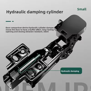Hydraulic Corner Cabinet Aluminum Frame Glass Door Hinge Minimalist <b>Narrow</b>-Edge 165-Degree Wide-Angle Hinge Furniture Hinge - Product Image 6