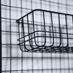 Fashion Black Metal Storage & Container on Wall Use for Bathroom Wall Organizer - Product Image 3