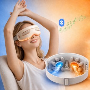 Masajeador de <span class=keywords><strong>Ojos</strong></span> Frío <span class=keywords><strong>y</strong></span> Caliente con Refrigeración por Semiconductor, Vibración, Masaje de Acupuntura, Música Bluetooth, Alivio de <span class=keywords><strong>la</strong></span> Fatiga Ocular, Cabezales de Silicona - Product Image 1