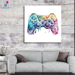 UNIART poster di arte dei Graffiti <span class=keywords><strong>Video</strong></span> Game Wall Art Gaming Controller pittura su tela Graffiti pittura arte della parete per sala giochi - Product Image 2