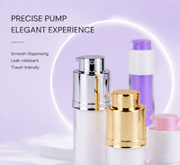 Flacon pompe airless en PET mat à double paroi PCR de 100 ml pour crème visage, soin de la peau, tonique
