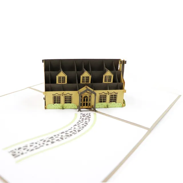 Kunden spezifische New House 3D Pop Up Hochzeits karte für Paar Design