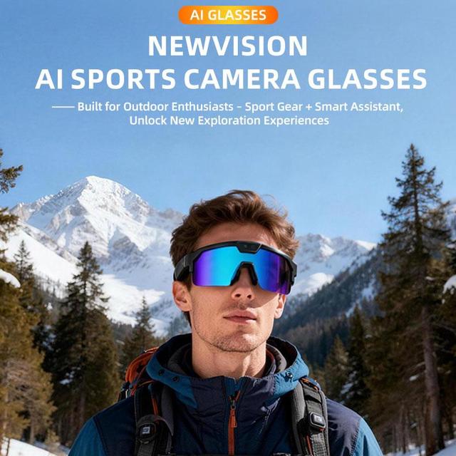 Smart AI Glasses with Camera 1080P HD Video Sunglasses Sensor Voice Control Music Call Translation Outdoor Sports Eyewear