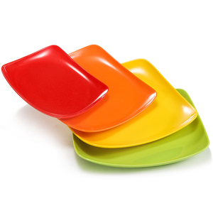 Vaisselle de table en plastique, impression colorée personnalisée sans bpa, plateau de chargeur en mélamine maroc carré, 1 pièce - Product Image 2