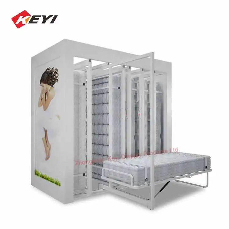 Top Supplier Custom Modern Free Standing Metal Mattress Rack Display / Mattress Display Stand