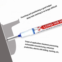 Marqueur permanent pour papier à pointe longue multifonction de 20 mm de longueur et 1 mm de largeur, personnalisable avec le logo de l'usine HUA, pour marquage en profondeur