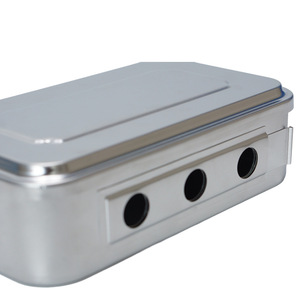Beautiful Aluminum Sterilization Box With Side Holes Square Medical Instrument Storage <b>Container</b> For Laboratory Use - Product Image 2