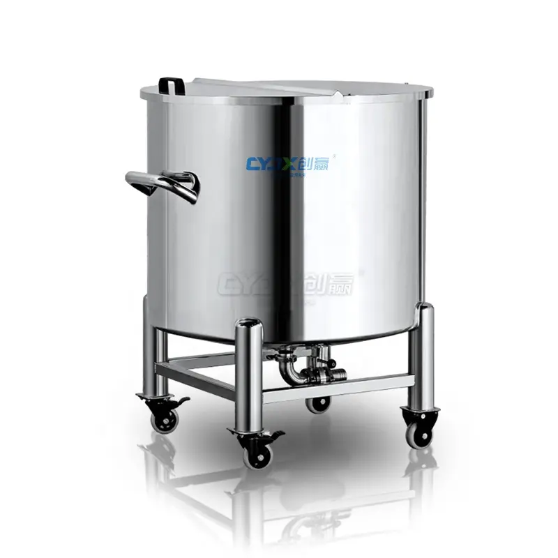 CYJX 1000 Liters Stainless Steel 316l Or Sus304 Movable Storage Tank With Wheels Cosmetic Factory Storage Tank