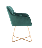 Chaise d'appoint en velours à bras haut doux et confortable de luxe moderne