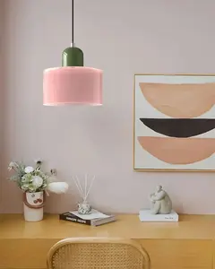 Luminaire coloré pour chambre à coucher, salle à manger, luminaire décoratif pour la maison, restaurant, petit lustre vintage en verre teinté - Product Image 4