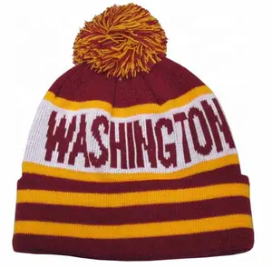 帽子华盛顿美国城市名称Pom帽子/整体销售成人针织冬季豆豆/针织toque