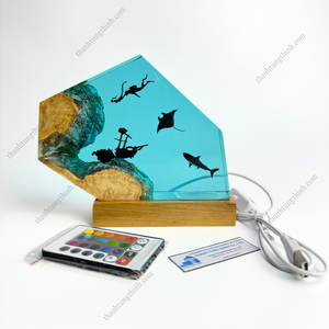 Tendencia superior: resina epoxi transparente cristalina personalizada para lámpara de resina de madera del fabricante directo vietnamita - Product Image 3