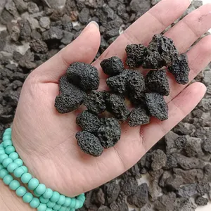 Rocha negra lava paisagem vulcânica rochas lava rocha grande para filtração de água decorativa e óleo essencial