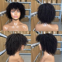 Offre Spéciale en Gros : Perruques Pixie Pas Chères, Sans Eau, Sans Colle, Fabriquées à la Machine, 100% Cheveux Humains Vierges Brésiliens, Direct Usine