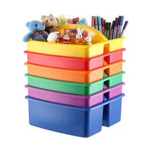 ESD Utility Colorful Plastic Art Caddy School Children Painting Craft Organizer Desktop Storage