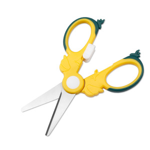 Lu Ban's Work Baby Food <b>Scissors</b> Yellow Green 0-12 Months Portable <b>Meat</b> Vegetable Cutter For Home Use - Product Image 2