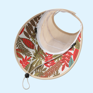 Venta al por mayor a prueba de viento cuerda viaje <span class=keywords><strong>visera</strong></span> gorras verano mujeres sol protección UV sombrero de <span class=keywords><strong>playa</strong></span> - Product Image 2