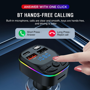 C10 Xe MP3 Máy Nghe Nhạc FM Transmitter Không Dây Bluetooth Hands-Free Cuộc Gọi 5V3A Xe Sạc Kép USB type-C Cổng Kết Nối Âm Thanh Stereo - Product Image 5