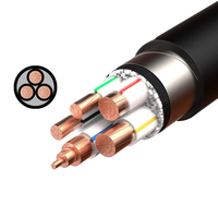 Câble d'alimentation industriel EU ignifuge XLPE isolé ZC-YJV22 0.6/1kV avec âme en cuivre et blindage en bande d'acier