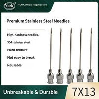 Aiguilles vétérinaires en acier inoxydable York (YORK) de haute qualité, modèle HGZT015, pour porcs, bovins, moutons, 10 pièces, Chine