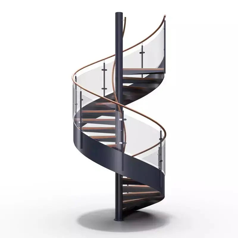 Design Schmiedeeisen verwendet Outdoor-Metall treppen Wendeltreppe Design Outdoor-Kohlenstoffs tahl Treppe