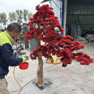 Cao cấp tùy chỉnh nhân tạo thông chúc mừng thông đỏ phong đỏ cây giả hạ cánh trang trí cảnh quan - Product Image 3