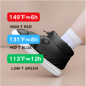 <span class=keywords><strong>Chaussons</strong></span> d'intérieur et d'extérieur chauffants sans fil-Bottes chauffantes imperméables avec arrêt automatique et chauffage réglable (113 ℉-149 ℉) Semelle Eva - Product Image 3