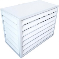 Couvre-climatiseur extérieur en aluminium robuste, anti-vol, découpe laser 3D, design personnalisé, moderne, blanc, toit plat, mini-split