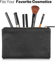 Pochette en cuir pu, sac à main de styliste, personnalisé porte-brosse cosmétique, organisateur avec fermeture éclair, 1 pièce