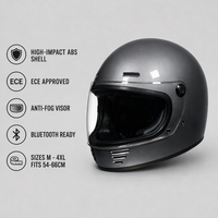 Casque de moto intégral rétro personnalisé avec logo OEM, en ABS, style vintage, homologué ECE, avec visière anti-buée pour Chopper
