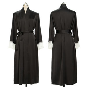 Luxury Acetate Women's Sleep <strong>Robe</strong> Sleepwear Lightweight Imitation Silk Nightgown <strong>Satin</strong> Comfy Pajama <strong>Robe</strong> - Product Image 1